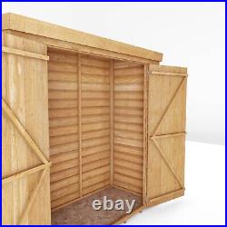 Waltons Pent Storage Shed Overlap Double Door Garden Wooden Shed 6 x 2'6 6ft 2ft