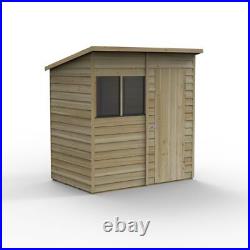 Wooden Garden Outdoor Storage Overlap Shed Pent Felt Roof 6 x 4 FT Free Delivery