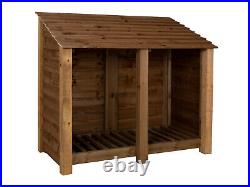 Wooden Log Store 4ft, Firewood Storage Width 1460mm x Height 1260mm x Depth 880m