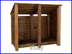 Wooden Log Store 4ft, Firewood Storage Width 1460mm x Height 1260mm x Depth 880m