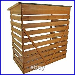 Wooden Log Store Wood Firewood Outdoor Garden Storage Logs Shed