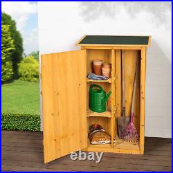 Wooden outdoor garden cabinet utility storage tools XXL shelf box shed flat Used