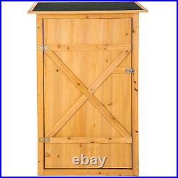 Wooden outdoor garden cabinet utility storage tools XXL shelf box shed flat Used