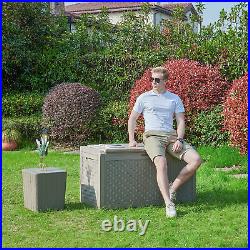 YITAHOME Garden Storage Box Waterproof Heavy Duty 380L Resin Outdoor Bench